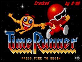 Title screen of Time Runner on the Atari ST.