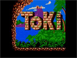 Title screen of Toki on the Atari ST.