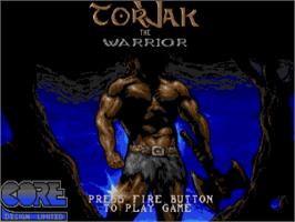 Title screen of Torvak The Warrior on the Atari ST.