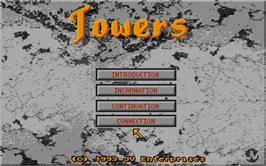 Title screen of Towers: Lord Baniff's Deceit on the Atari ST.