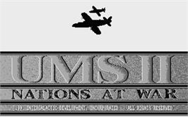 Title screen of UMS II: Nations at War on the Atari ST.