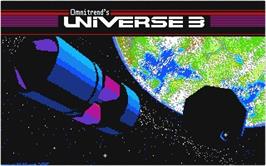 Title screen of Universe 3 on the Atari ST.