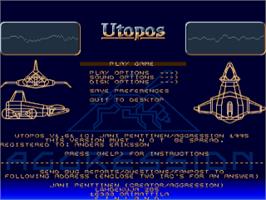 Title screen of Utopos on the Atari ST.