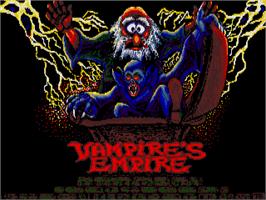 Title screen of Vampire's Empire on the Atari ST.