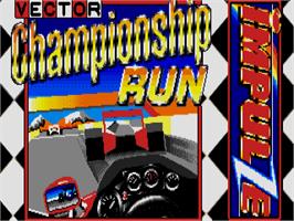 Title screen of Vector Championship Run on the Atari ST.