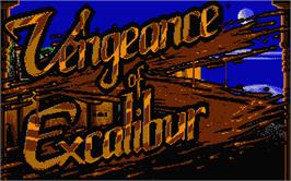 Title screen of Vengeance of Excalibur on the Atari ST.