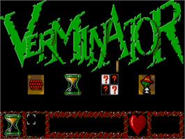 Title screen of Verminator on the Atari ST.