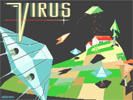 Title screen of Virus on the Atari ST.