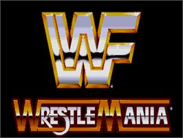 Title screen of WWF Wrestlemania on the Atari ST.
