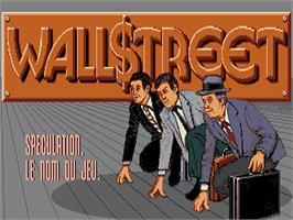 Title screen of Wall$treet on the Atari ST.