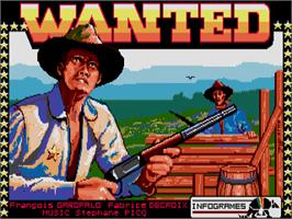 Title screen of Wanted on the Atari ST.