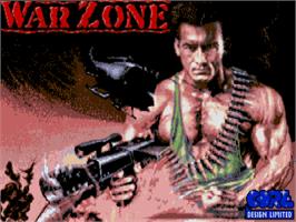Title screen of Warzone (Paradox) on the Atari ST.
