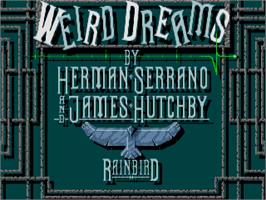 Title screen of Weird Dreams on the Atari ST.