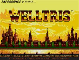 Title screen of Welltris on the Atari ST.
