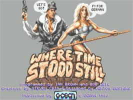 Title screen of Where Time Stood Still on the Atari ST.