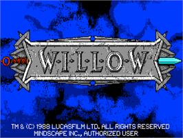 Title screen of Willow on the Atari ST.
