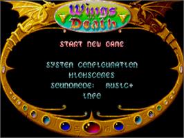 Title screen of Wings Of Death on the Atari ST.