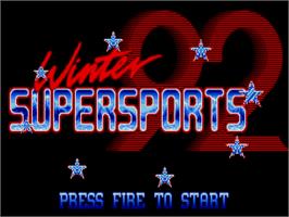 Title screen of Winter Supersports 92 on the Atari ST.