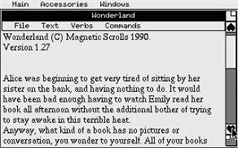 Title screen of Wonderland on the Atari ST.