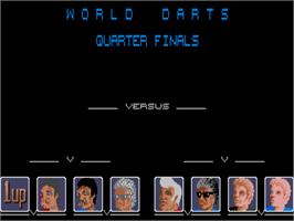 Title screen of World Darts on the Atari ST.