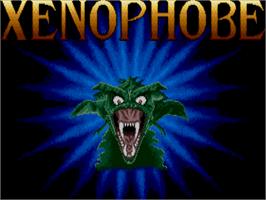 Title screen of Xenophobe on the Atari ST.