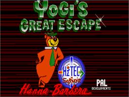 Title screen of Yogi's Great Escape on the Atari ST.