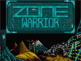 Title screen of Zone Warrior on the Atari ST.