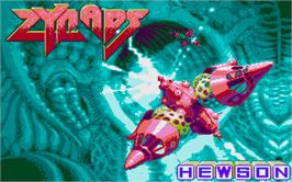 Title screen of Zynaps on the Atari ST.