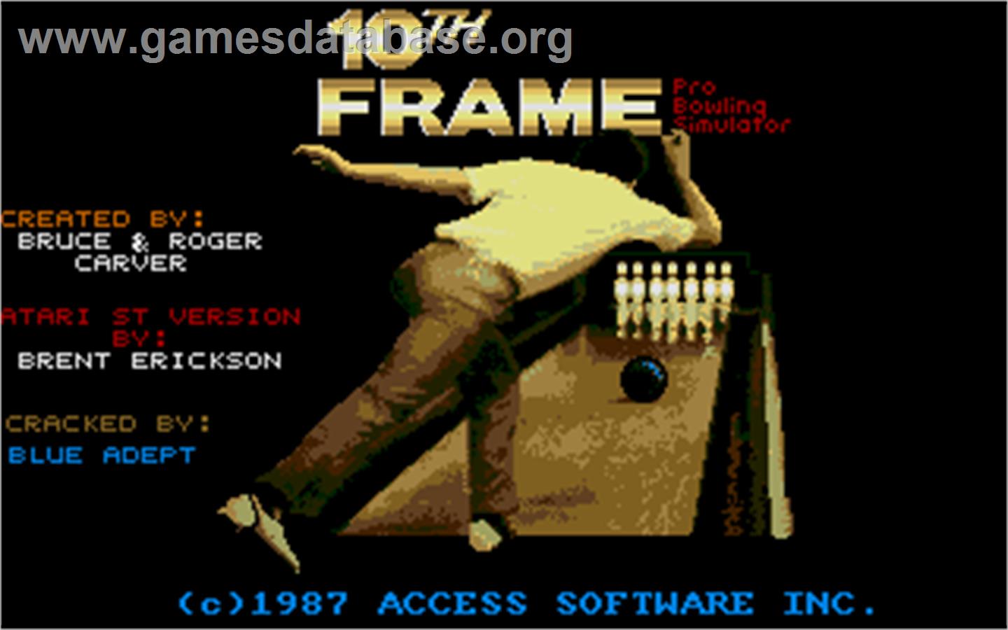 10th Frame - Atari ST - Artwork - Title Screen