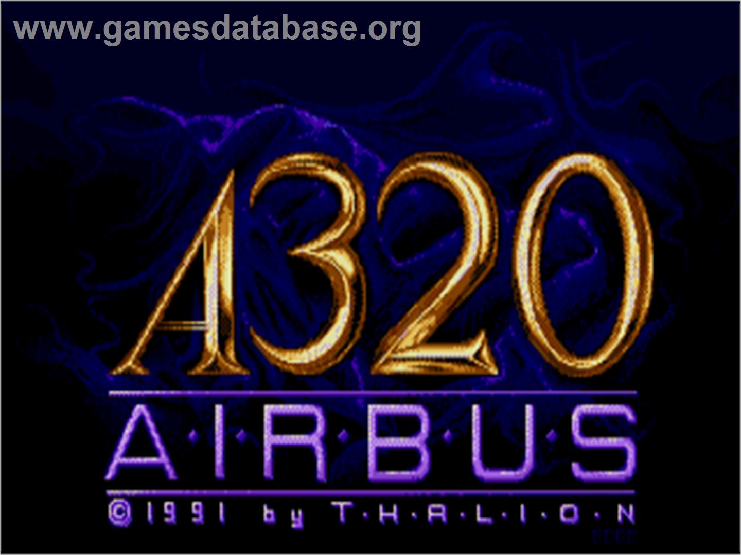 A320 Airbus - Atari ST - Artwork - Title Screen