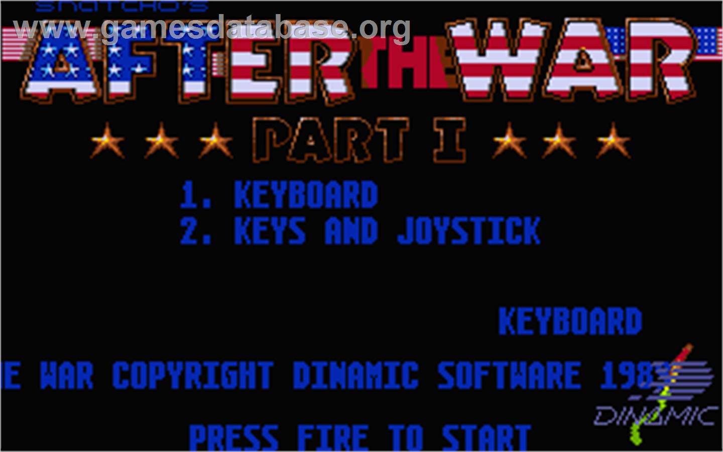After the War - Atari ST - Artwork - Title Screen