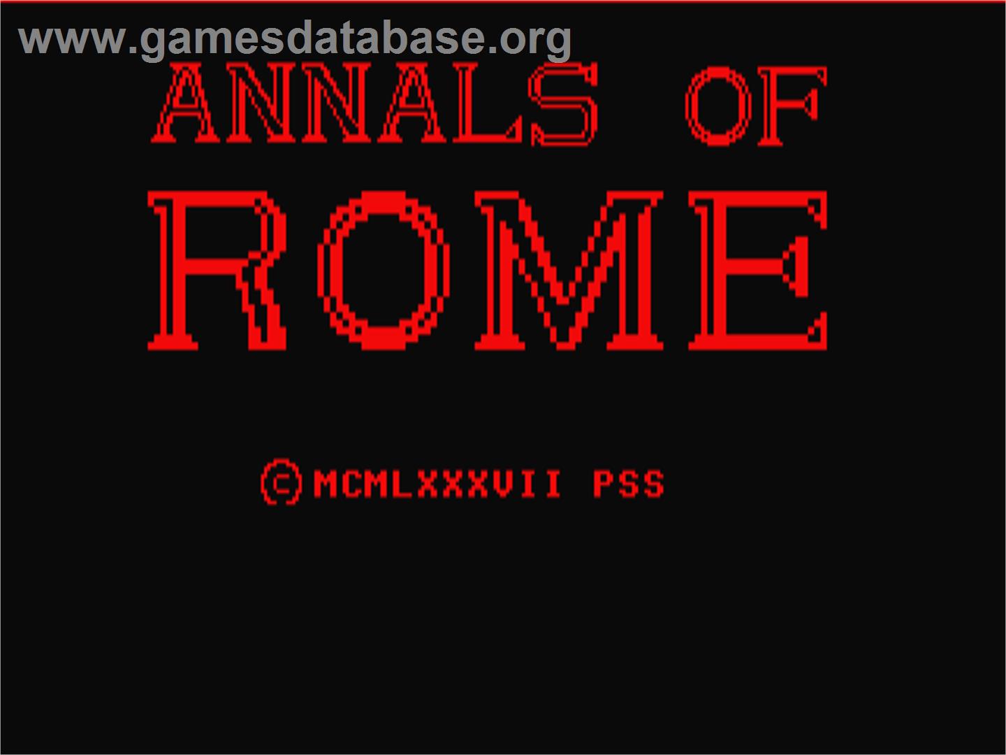 Annals Of Rome - Atari ST - Artwork - Title Screen