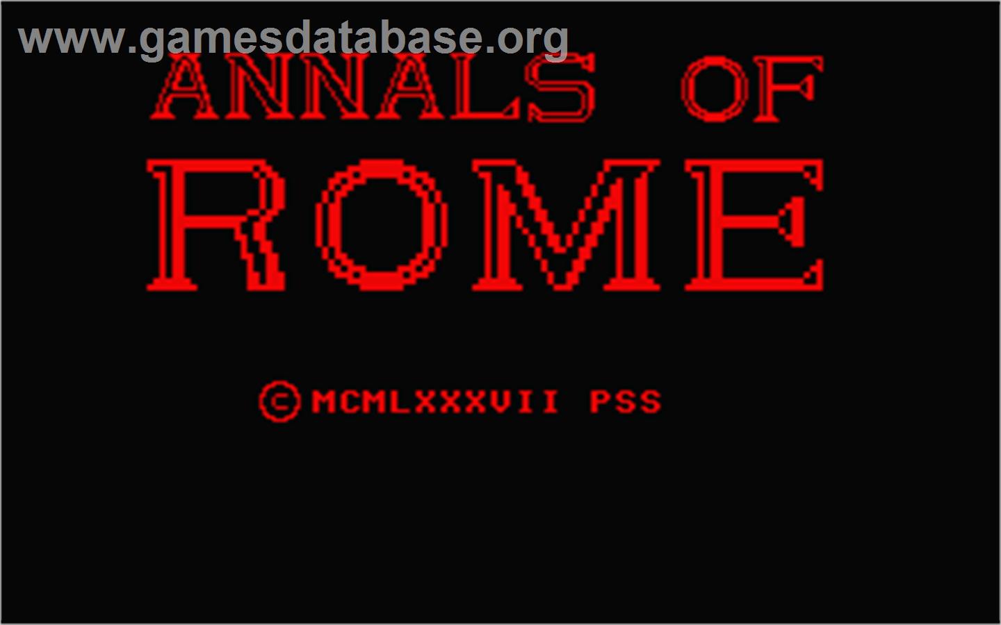 Annals of Rome - Atari ST - Artwork - Title Screen
