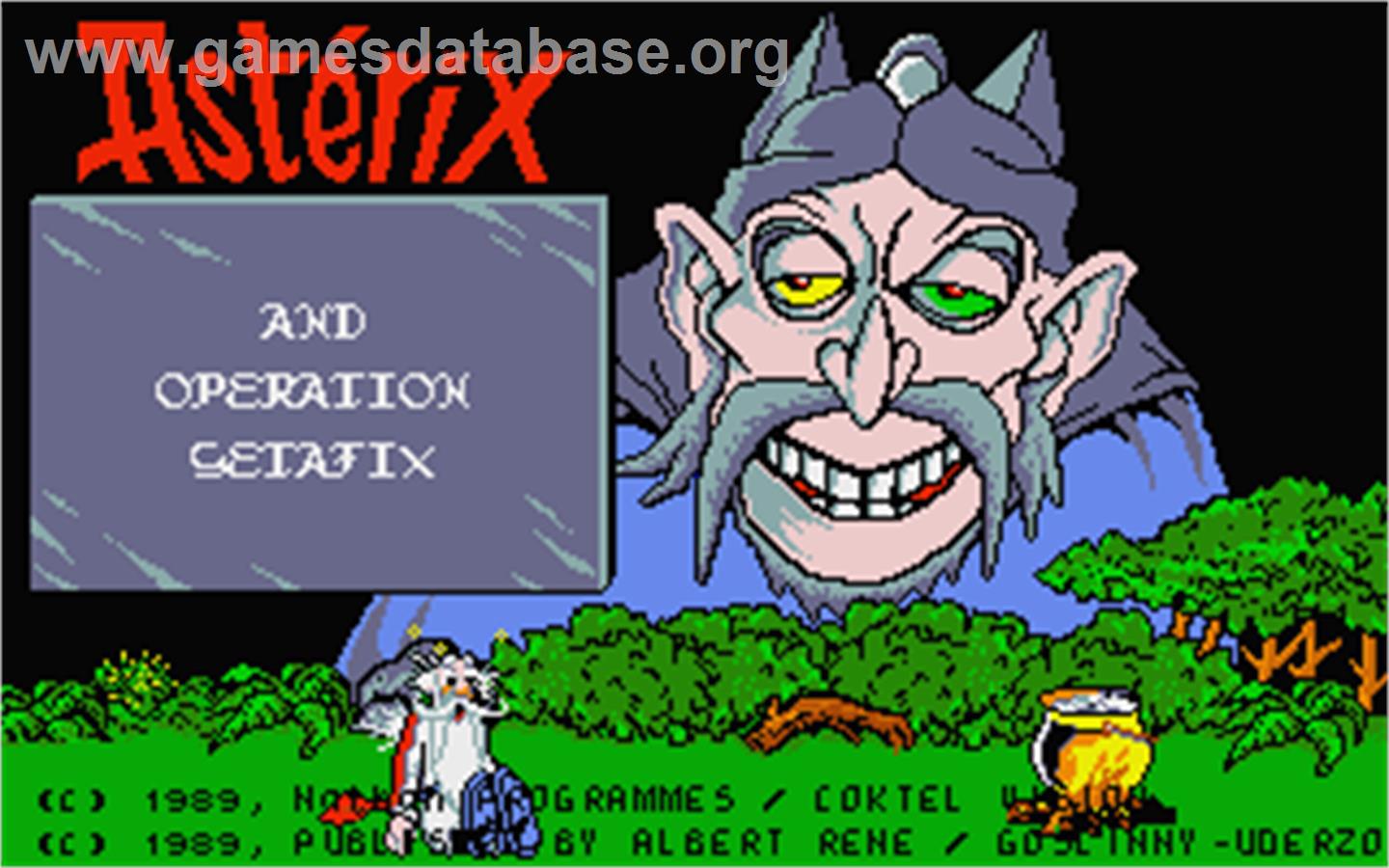 Asterix: Operation Getafix - Atari ST - Artwork - Title Screen