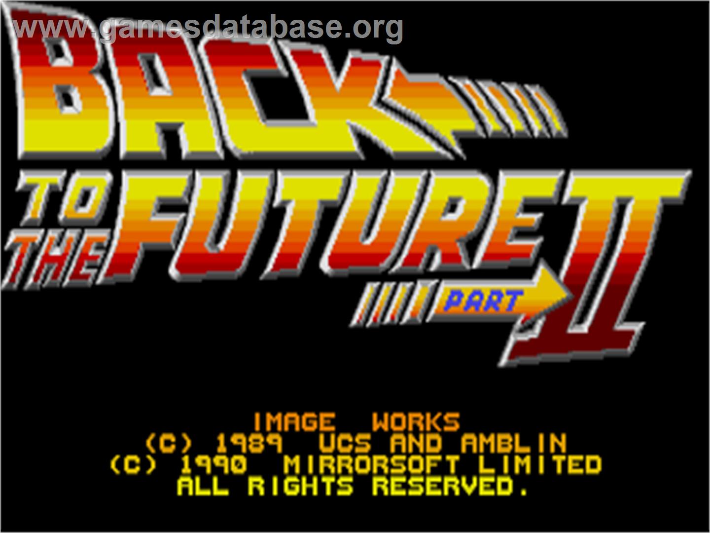 Back To The Future Part 2 - Atari ST - Artwork - Title Screen