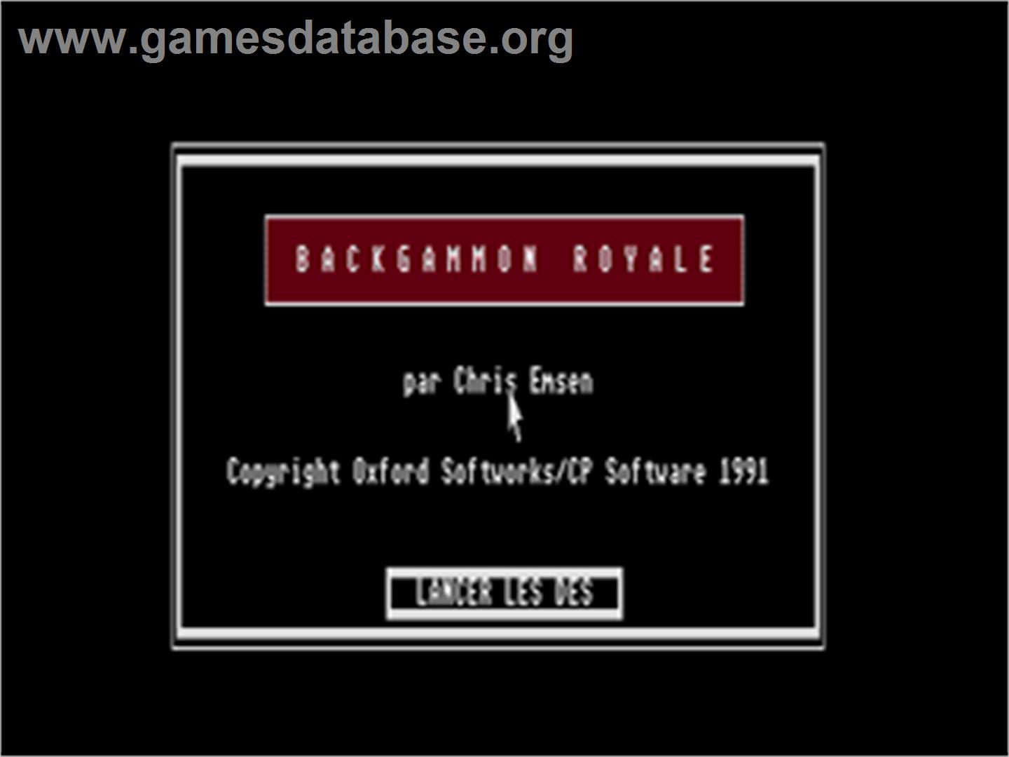 Backgammon Royale - Atari ST - Artwork - Title Screen