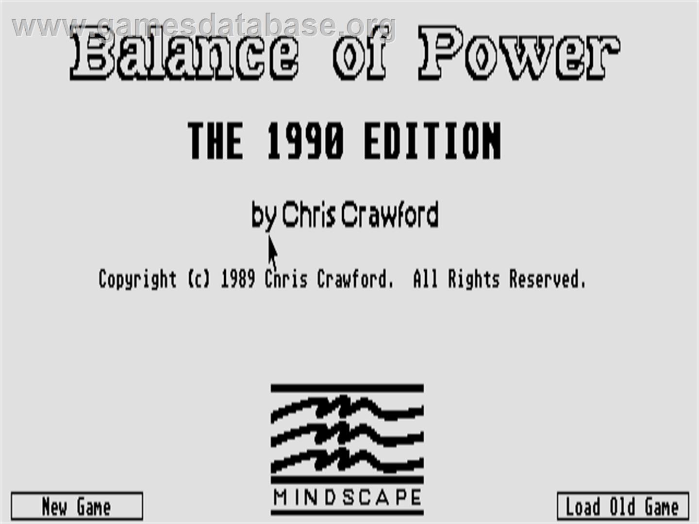 Balance Of Power - The 1990 Edition - Atari ST - Artwork - Title Screen