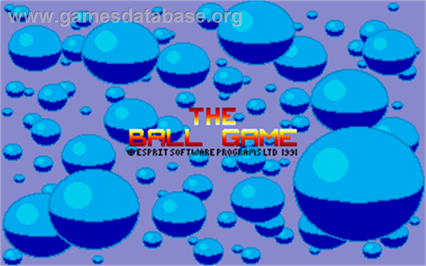 Ball Game - Atari ST - Artwork - Title Screen