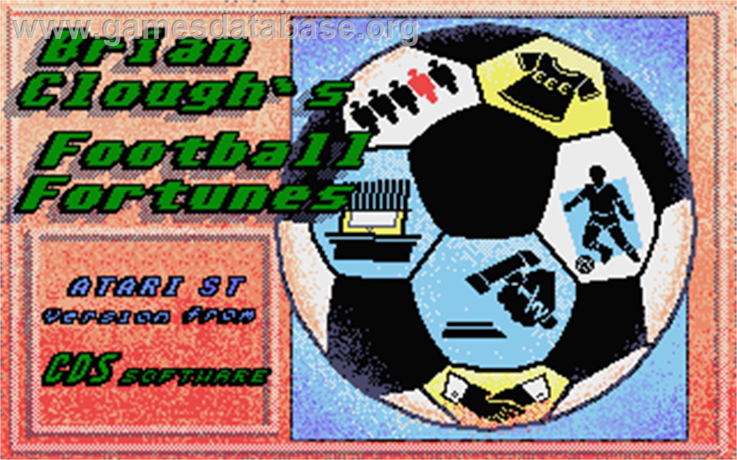 Brian Clough's Football Fortunes - Atari ST - Artwork - Title Screen
