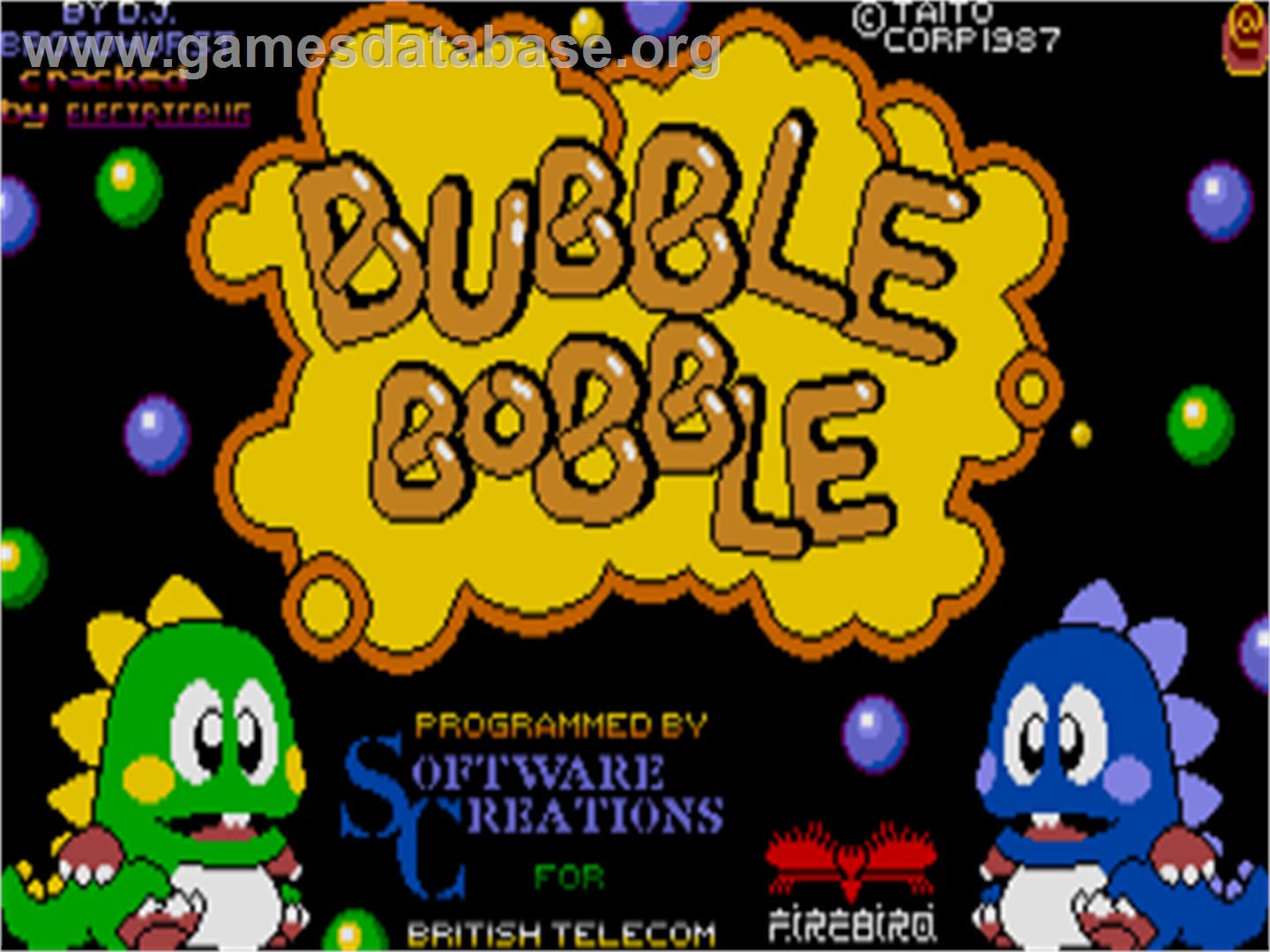 Bubble Bobble - Atari ST - Artwork - Title Screen