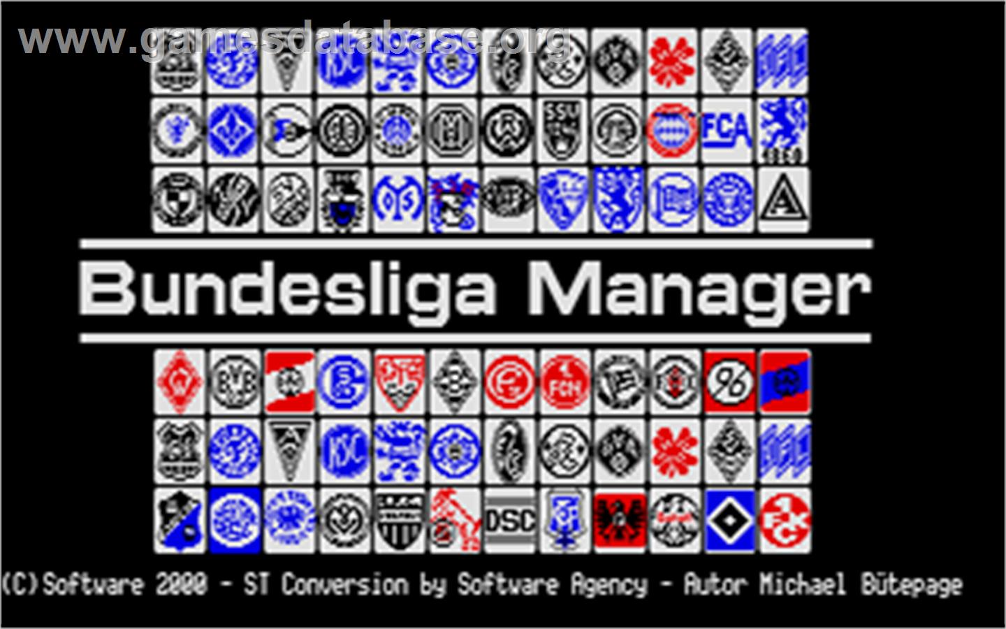 Bundesliga Manager - Atari ST - Artwork - Title Screen