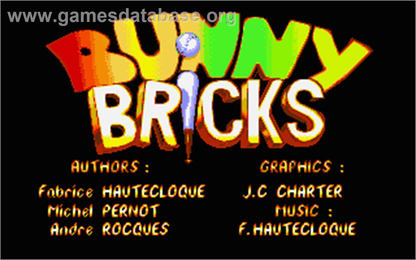 Bunny Bricks - Atari ST - Artwork - Title Screen