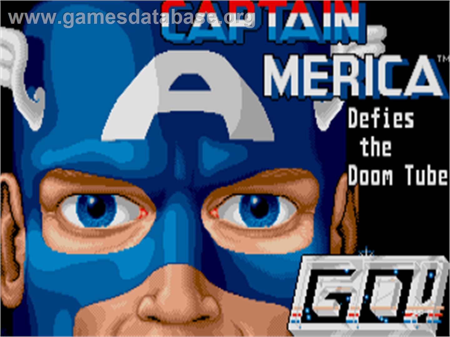 Captain America In - The Doom Tube Of Dr. Megalomann - Atari ST - Artwork - Title Screen