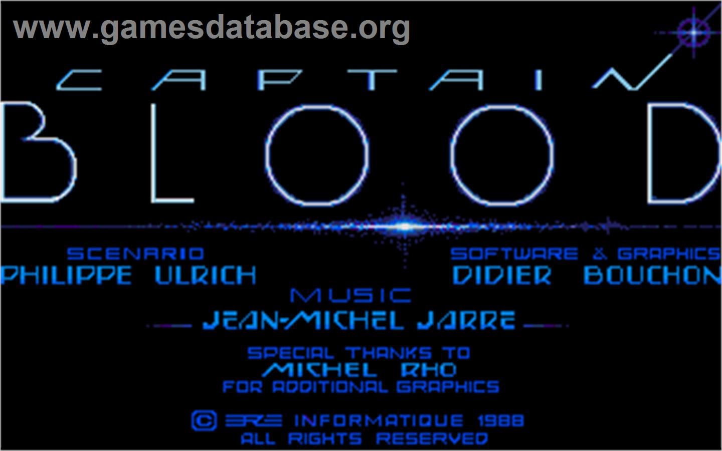 Captain Blood - Atari ST - Artwork - Title Screen
