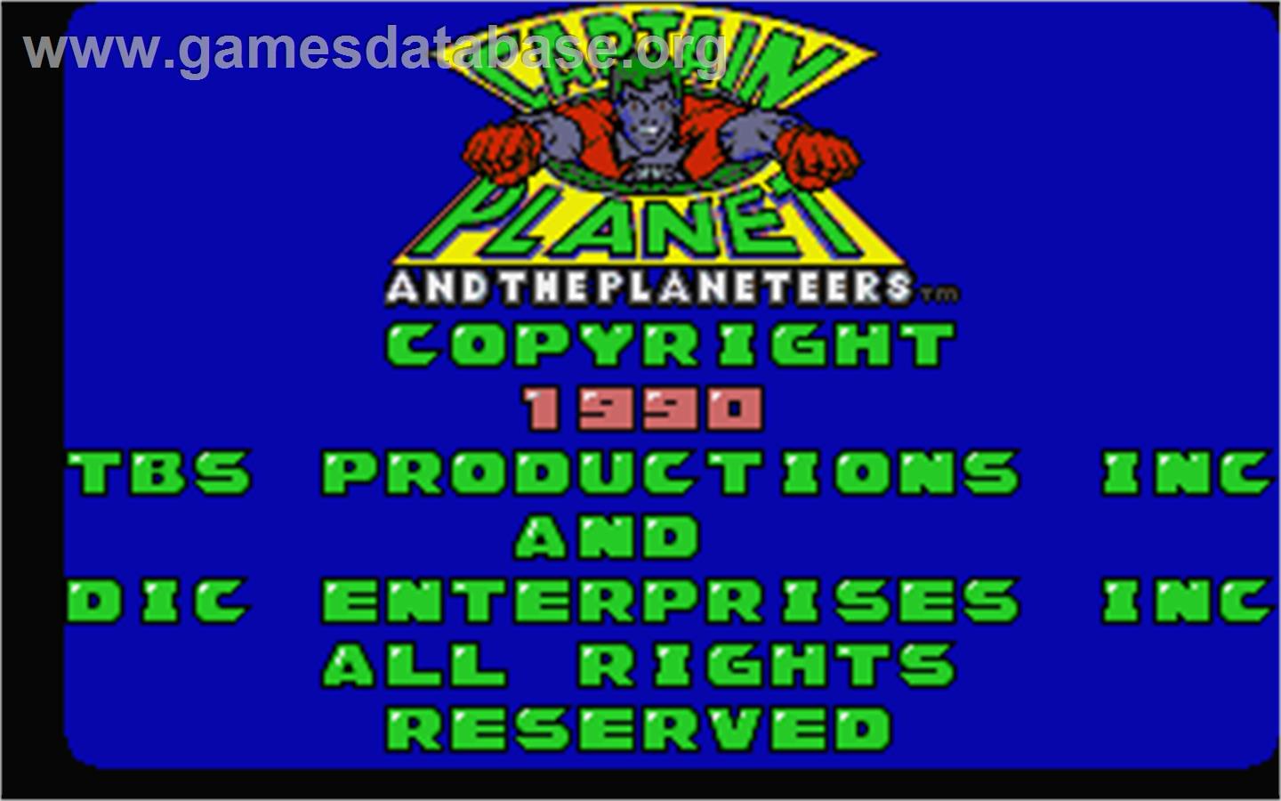 Captain Planet and the Planeteers - Atari ST - Artwork - Title Screen
