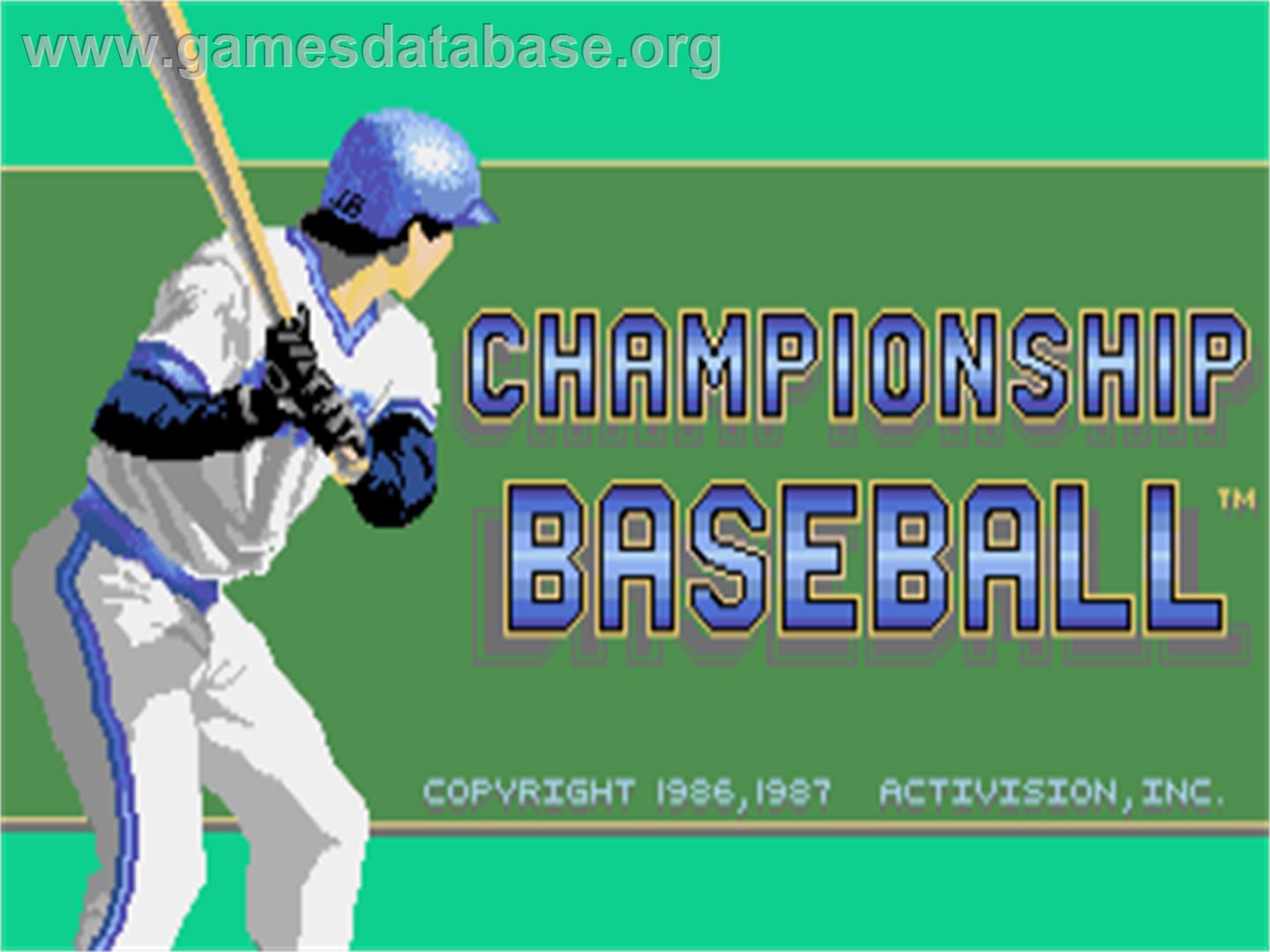 Championship Baseball - Atari ST - Artwork - Title Screen