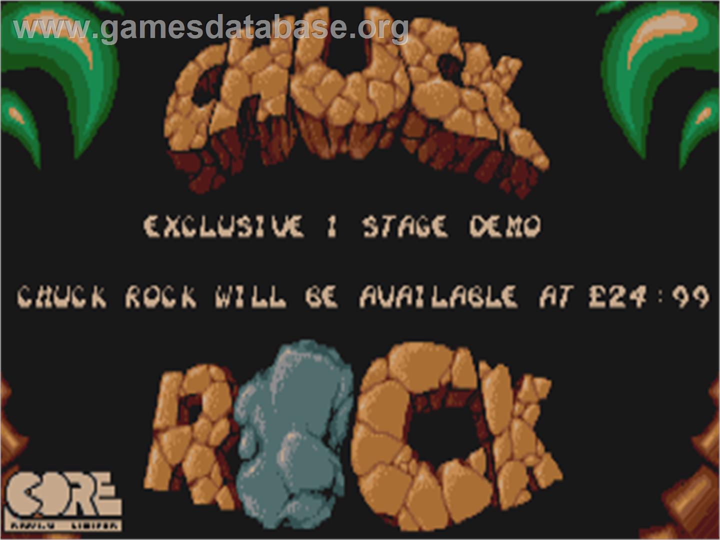 Chuck Rock - Atari ST - Artwork - Title Screen