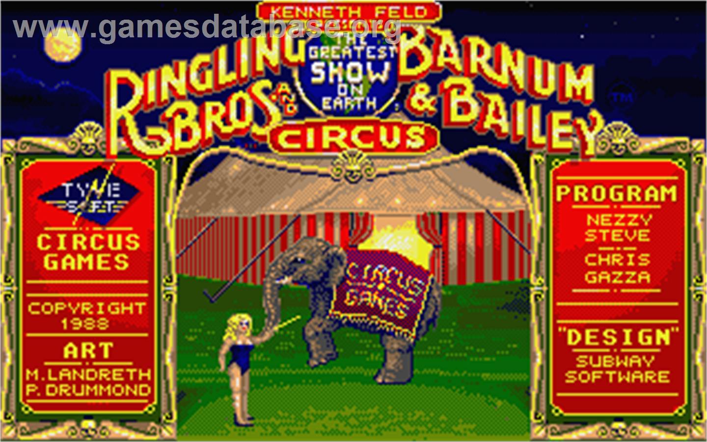 Circus Games - Atari ST - Artwork - Title Screen