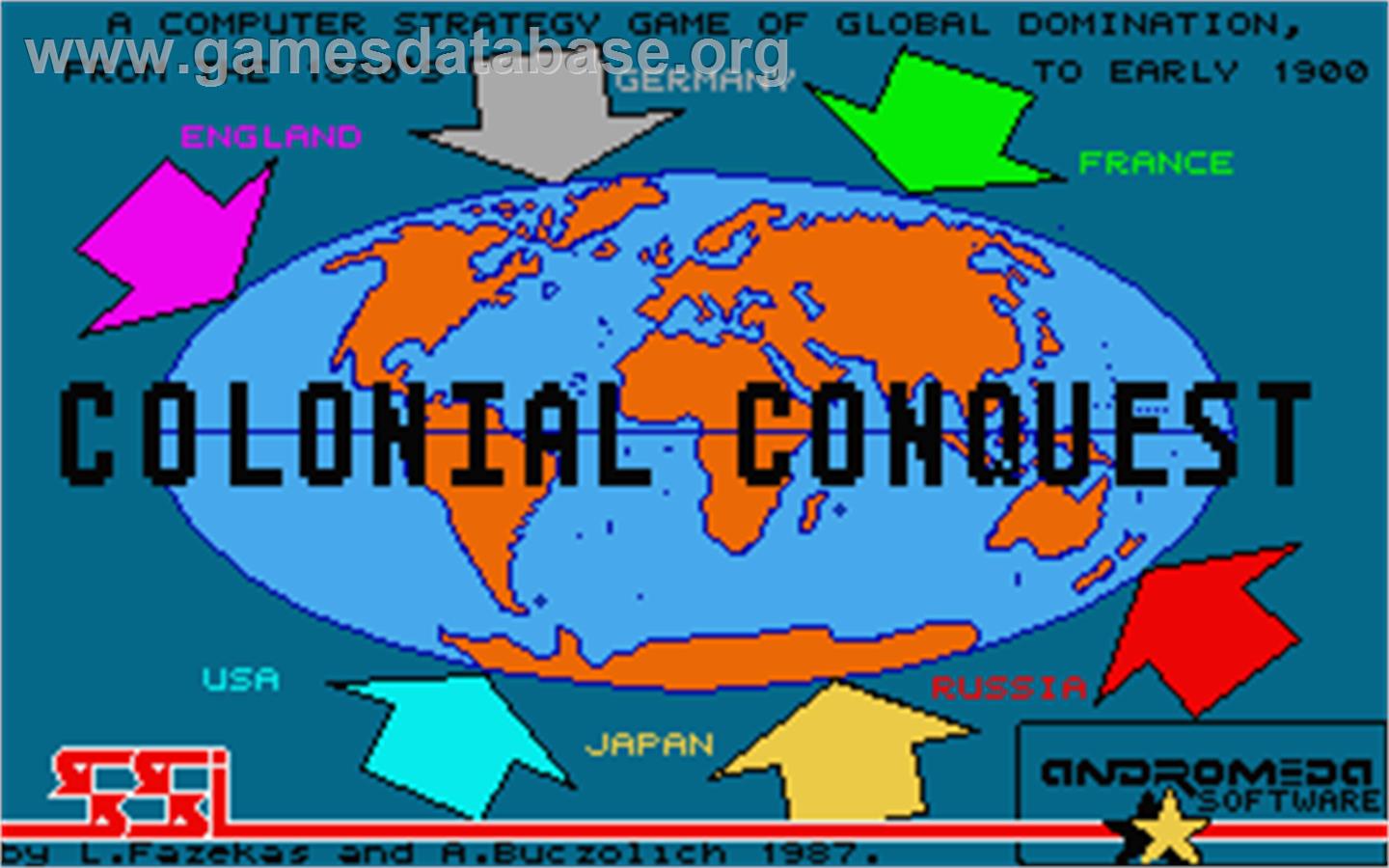Colonial Conquest - Atari ST - Artwork - Title Screen