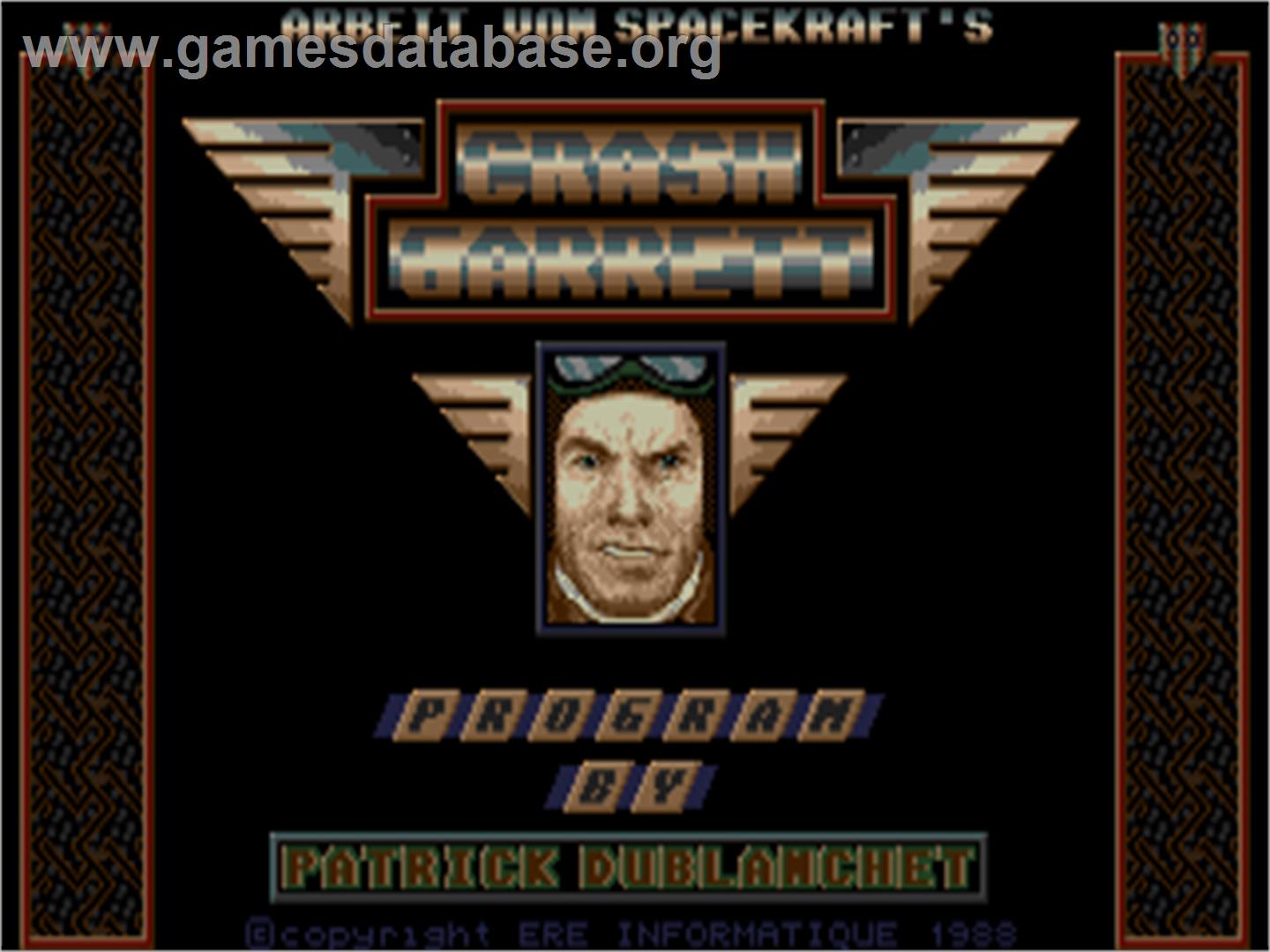 Crash Garrett - Atari ST - Artwork - Title Screen